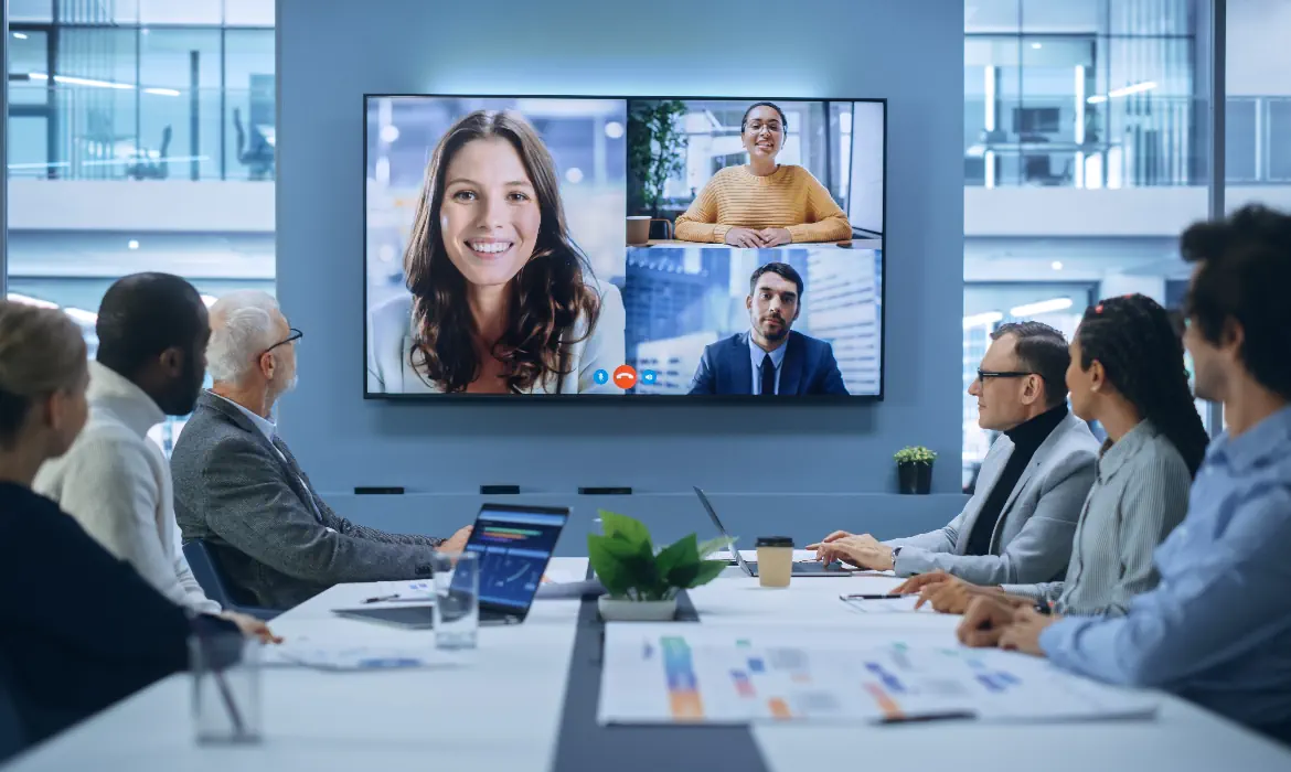 A Microsoft Teams room meeting